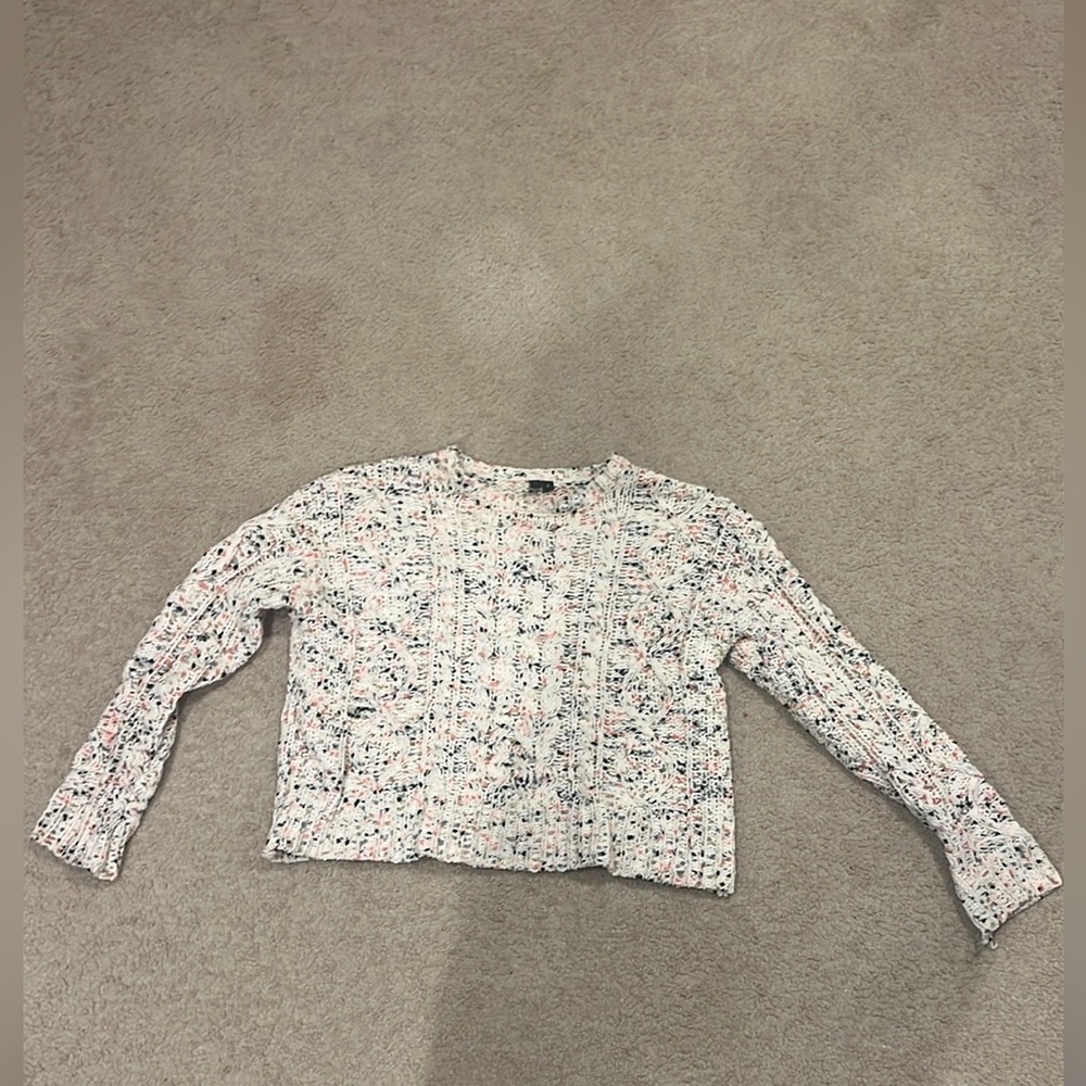 Moon & Madison Chunky Cropped Sweater Colorful